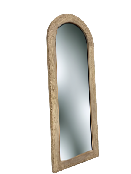 Cove Elm Floor Mirror Arched