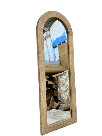 Cove Elm Floor Mirror Arched