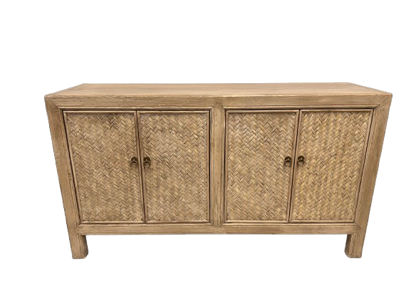 Elm Wicker Cabinet