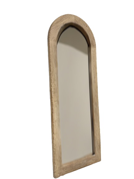 Cove Elm Floor Mirror Arched